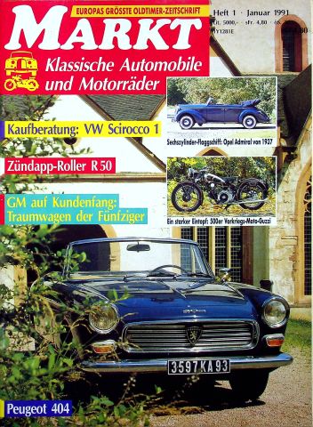 Deckblatt Oldtimer Markt (01/1991)